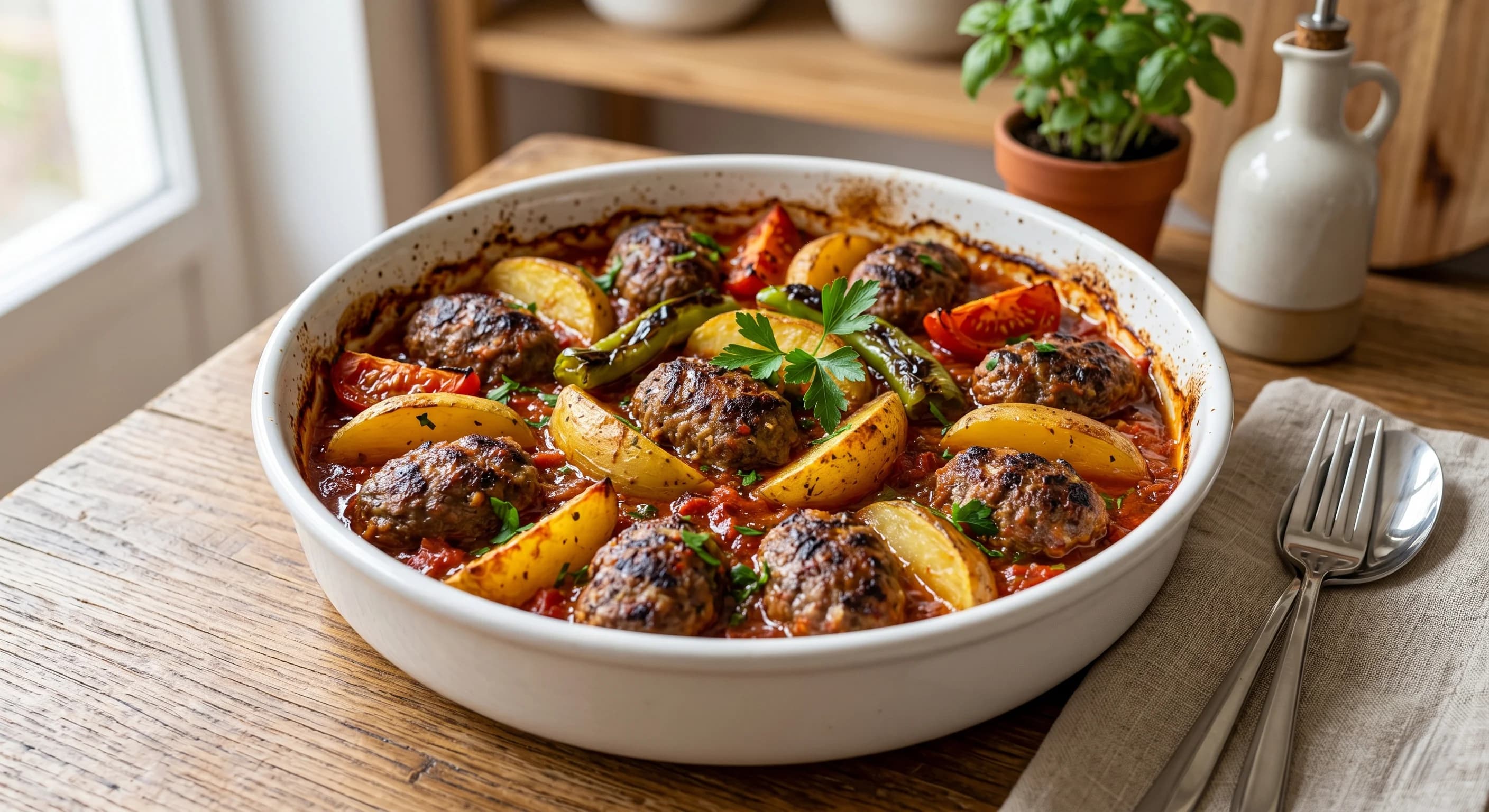 Oven-Baked Izmir Meatballs (İzmir Köfte)